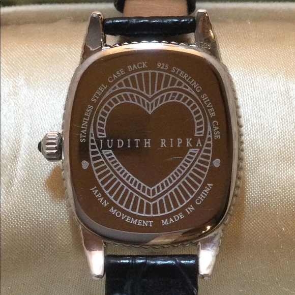 Judith Ripka Sterling and MOP Double Heart Watch - Picture 5 of 11